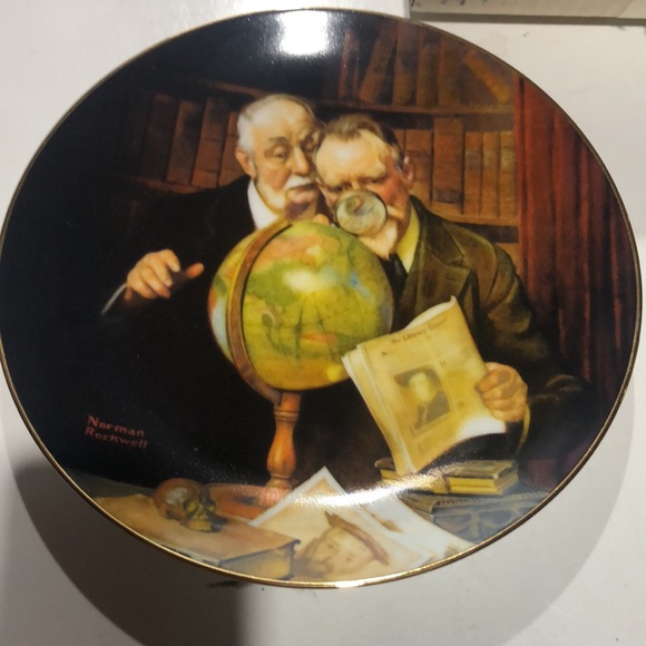 Edwin M. Knowles Newfound Worlds by Norman Rockwell collector’s plate - Picture 2 of 9